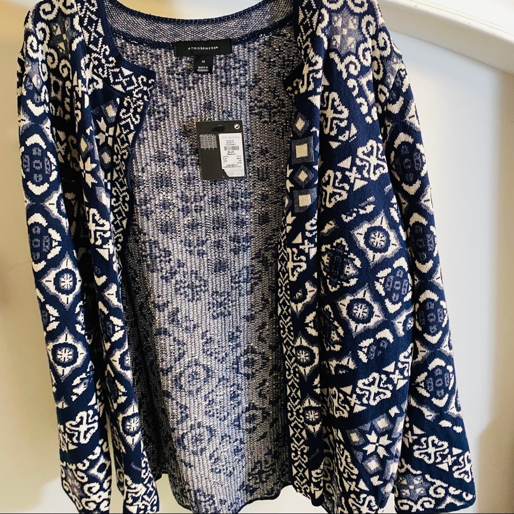 Blue pattern cardigan 🧵